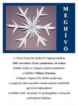 Székesfehérvári Origami Kör kiállítása 2009