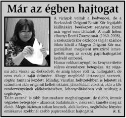 Beréti Zsuzsanna emlékére