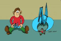 Origamis viccek, karikatúrák