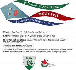 Origami hétvége 2020. április 17-19. - Balatonkenese - ELMARAD