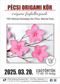 Origami foglalkozás - Pécs 2025.03.20. - Virágok, madarak, lepkék