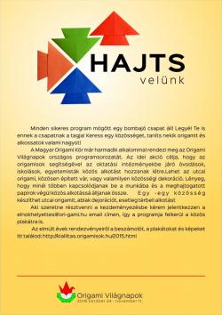 Origami Világnapokhoz kapcsolódó rendezvények 2016-ban