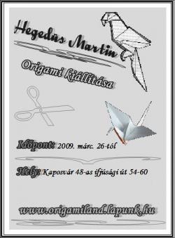 Hegedüs Martin origami kiállítása