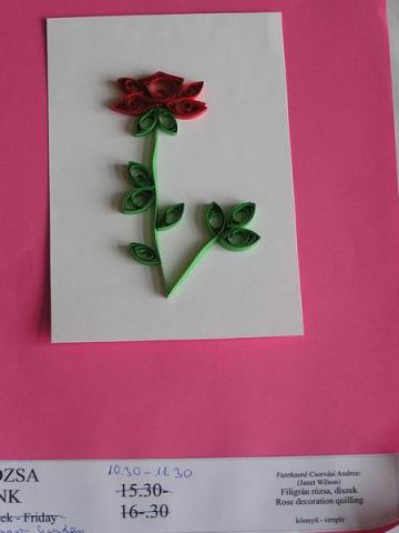 Fazekasné Cservári Andrea: Filigrán rózsa, díszek