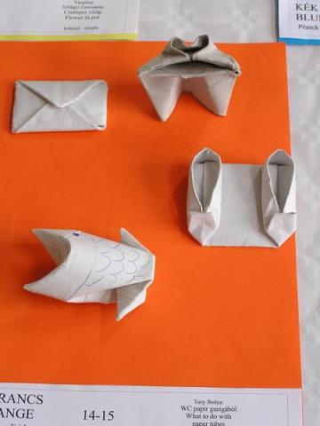 Joan Sallas: WC papír gurigából hajtogatott modellek