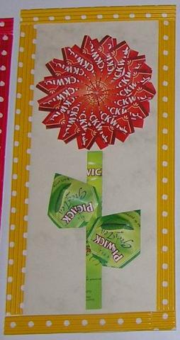 Maradék teatasakból készült virágok