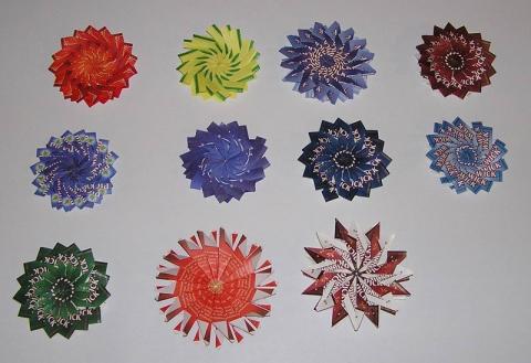 Maradék teatasakból készült virág feje