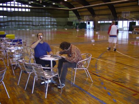 Horn Ákos készül a versenyre.