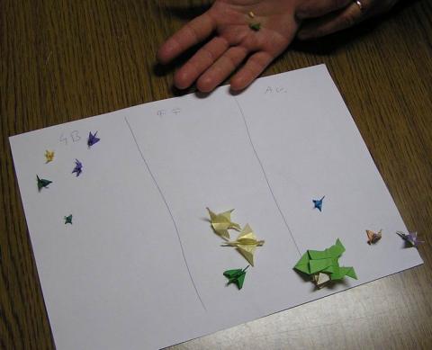 Origami verseny - Melyik madár kisebb?