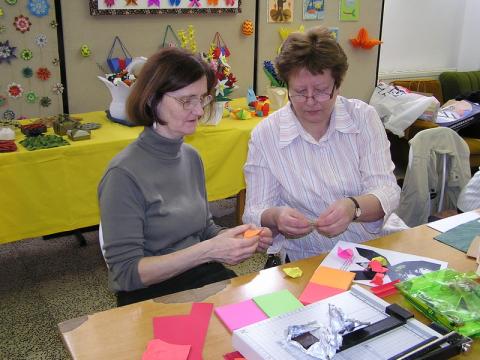 Életképek a 2009-es tavaszi origami találkozóról